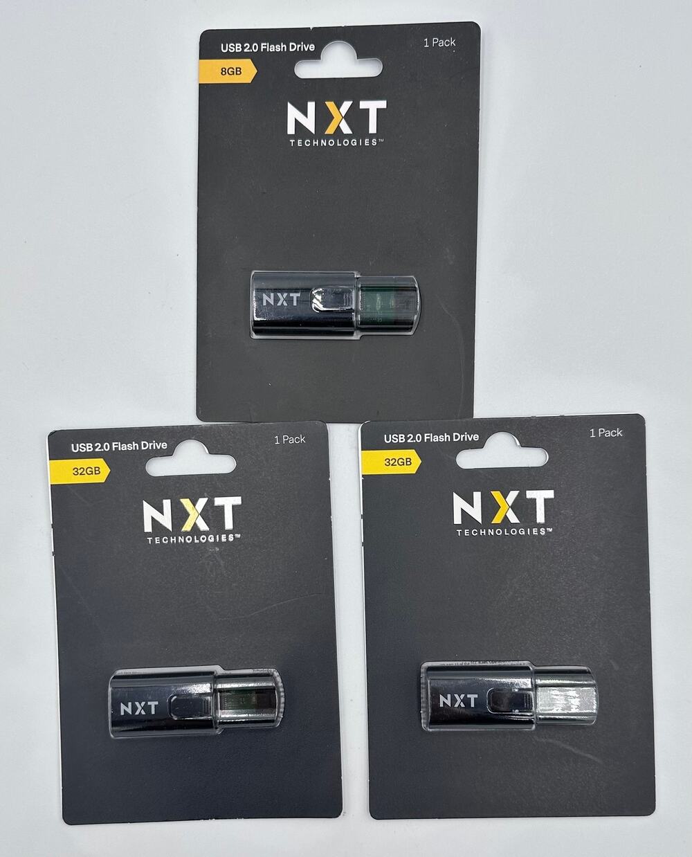 NXT Technologies 32GB USB 2.0 Storage Flash Drive 3 Pack NEW (NX61109)